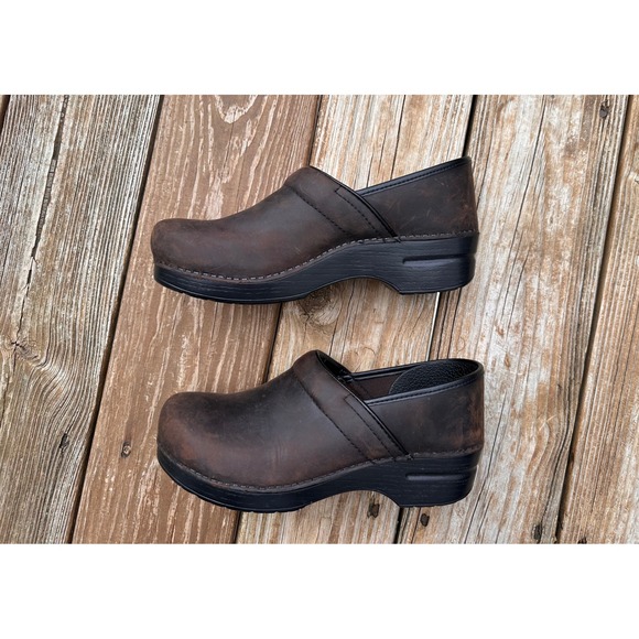 Dansko Chocolate Brown Leather Clogs Brown Women's Size 40 EU - Picture 2 of 6